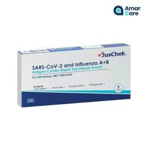Juschek SARS CoV-2 & Influenza A+B Antigen Combo Rapid Self Test (Nasal Swab) 1Pc