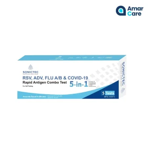 Sonictec 5 in 1 RSV, ADV, FLU A/B & COVID-19 Self Test Kit 1 test