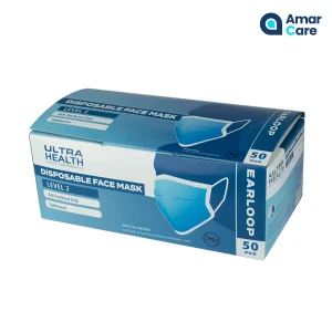Ultra Health - Blue Colour, Box of 50 Masks