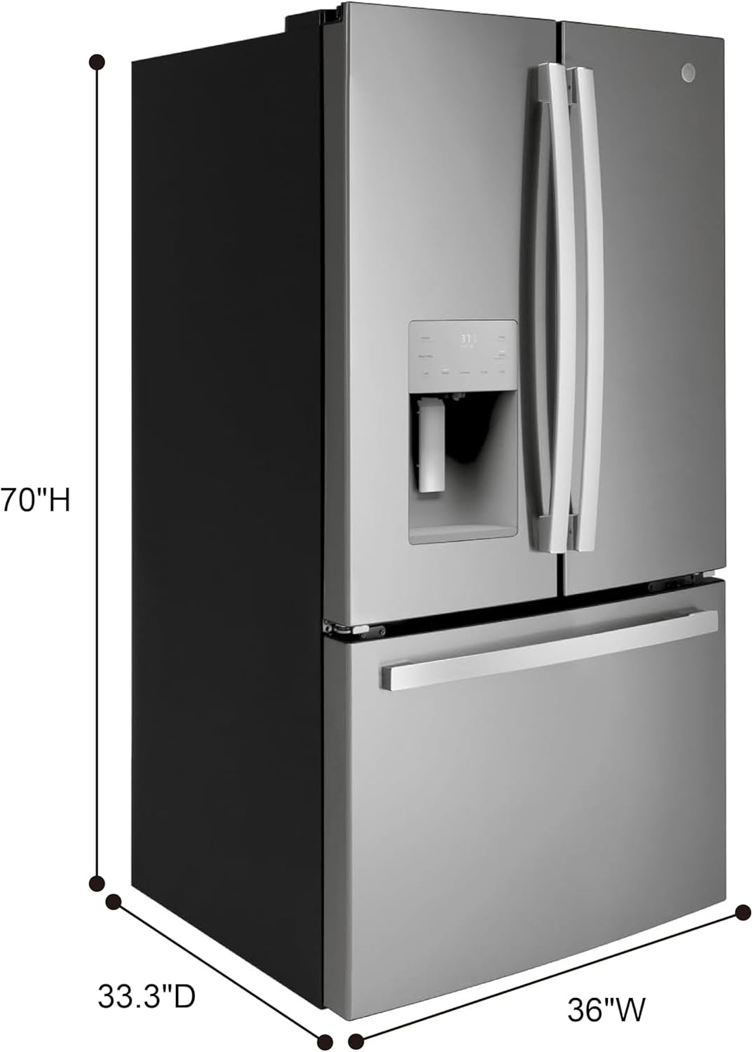 GE 25.6 Cu.Ft. French-Door Refrigerator - Image 3