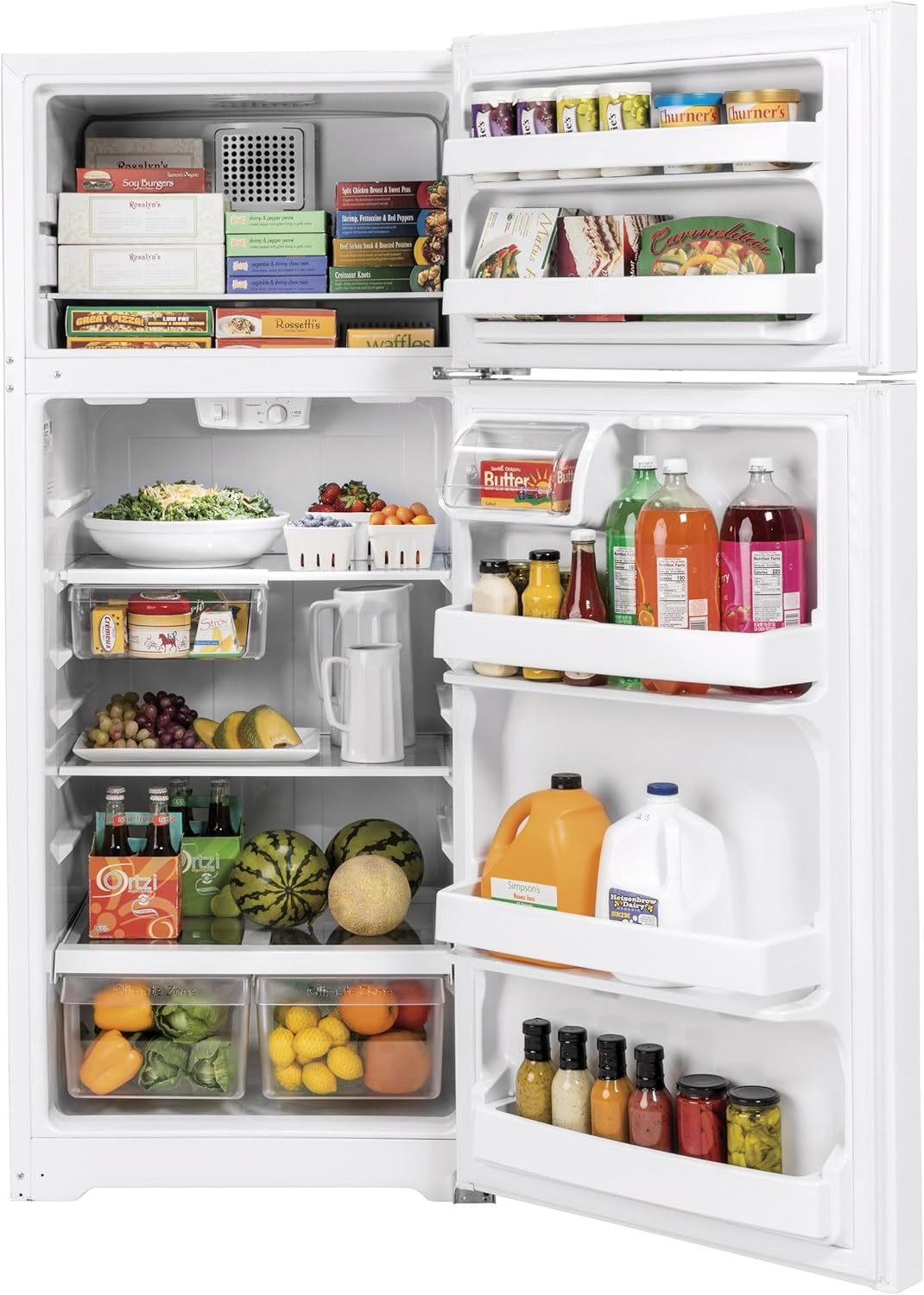 GE 28 Inch Top Freezer Refrigerator 17.5 Cu.Ft. - Image 3