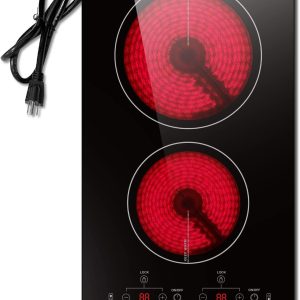 Karinear 12 Inch 2 Burners Electric Cooktop