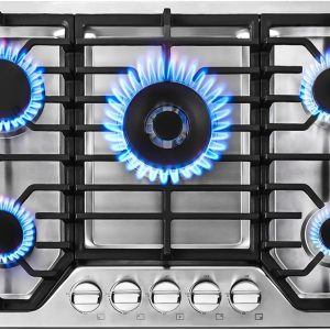 AMZCHEF 30 inch Gas Cooktop 5 Burners