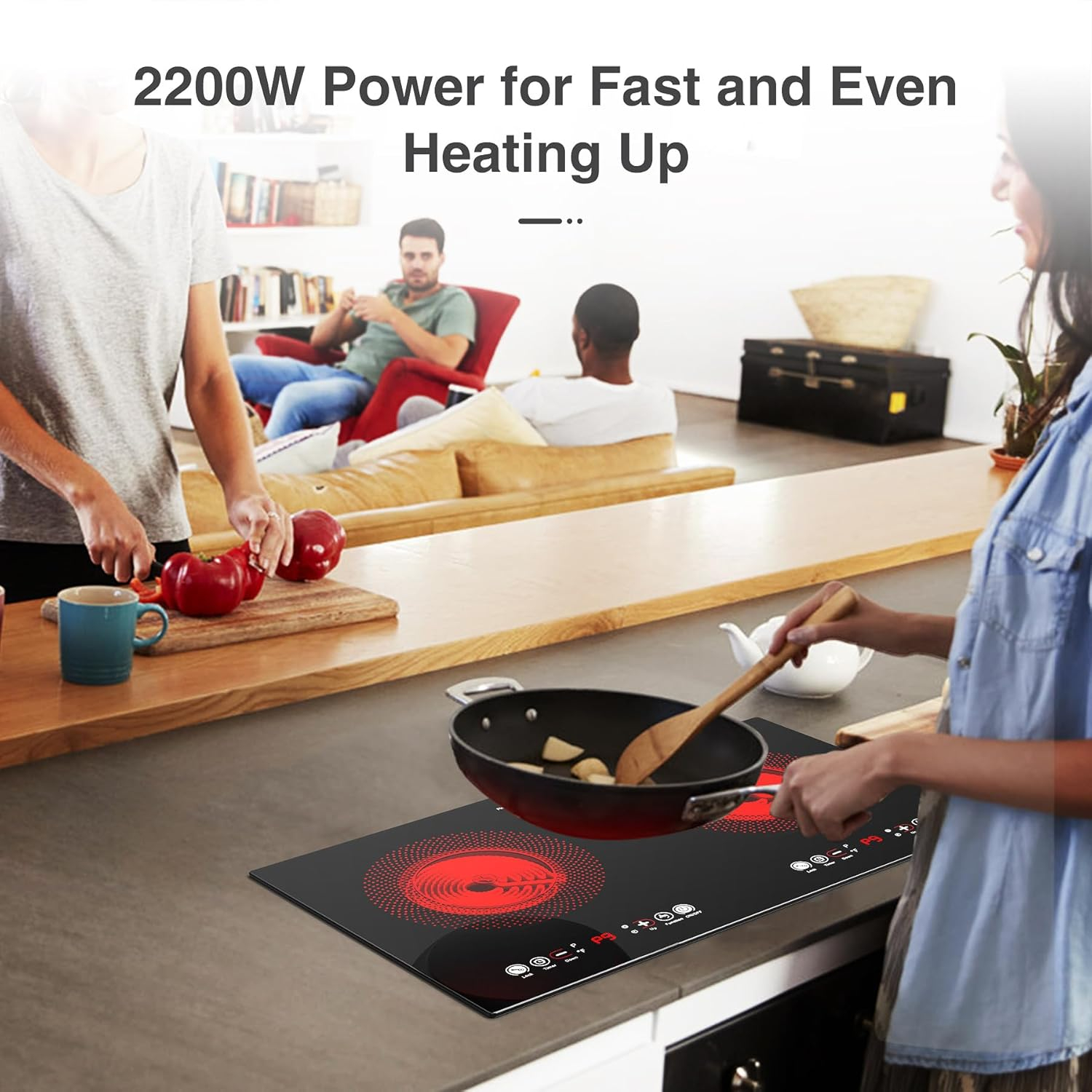 VBGK 24 inch 2 Burner Electric Cooktop - Image 4