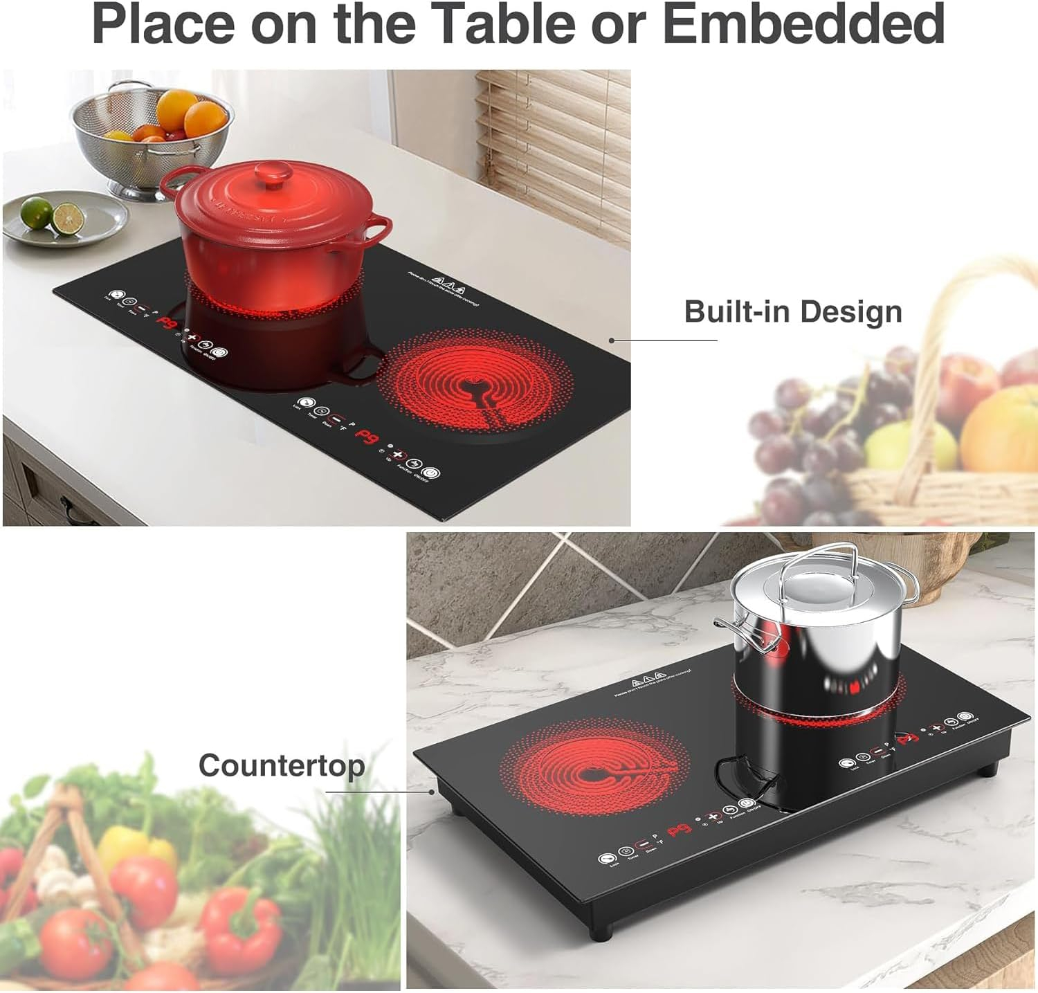 VBGK 24 inch 2 Burner Electric Cooktop - Image 6