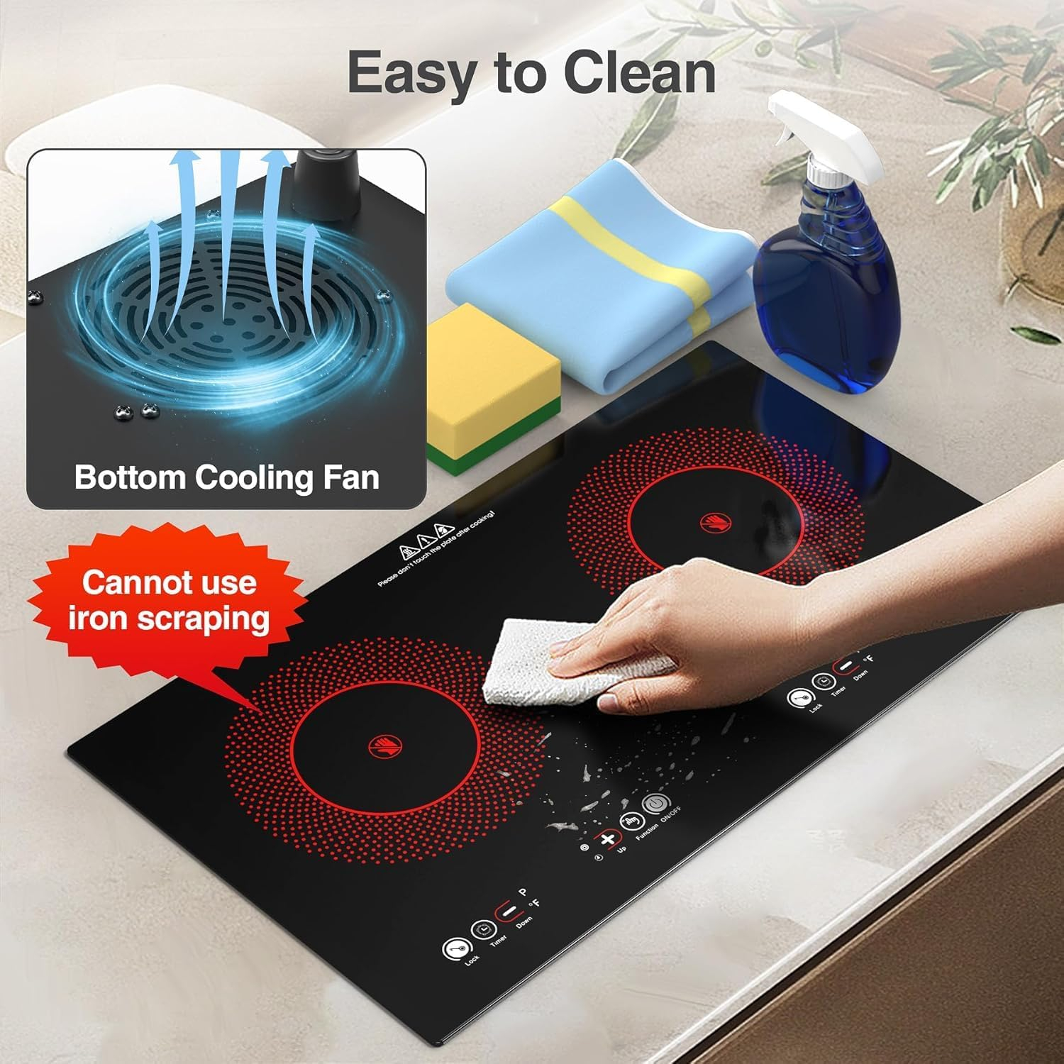 VBGK 24 inch 2 Burner Electric Cooktop - Image 7