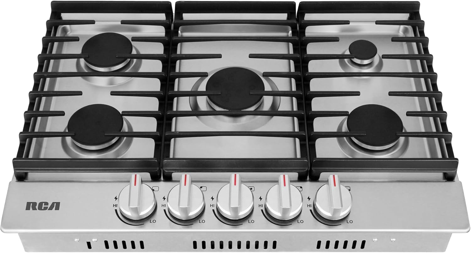 RCA 30 in. Drop-In Gas Cooktop 5 Burners - Image 5