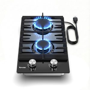 TOPWISH 12 Inch Gas Cooktop 2 Burner