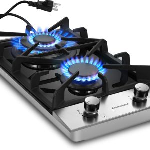 Eascookchef 12 inch 2 Burner Gas Cooktop