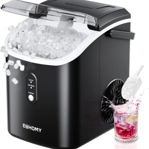 EUHOMY Nugget Ice Maker Countertop 34lbs