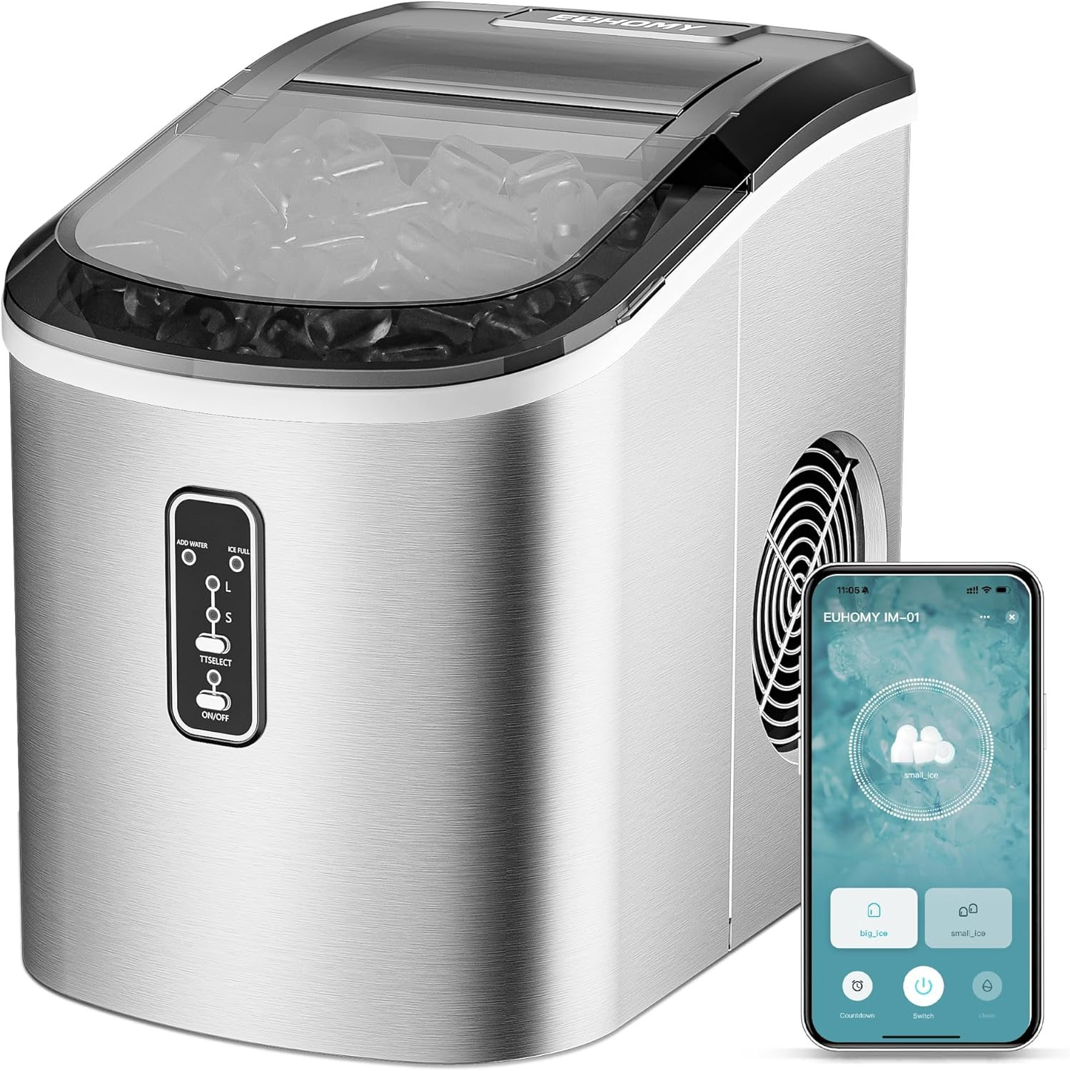 EUHOMY Nugget Ice Maker Countertop 34lbs - Image 5