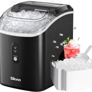 Silonn Nugget Ice Maker Countertop 33lbs