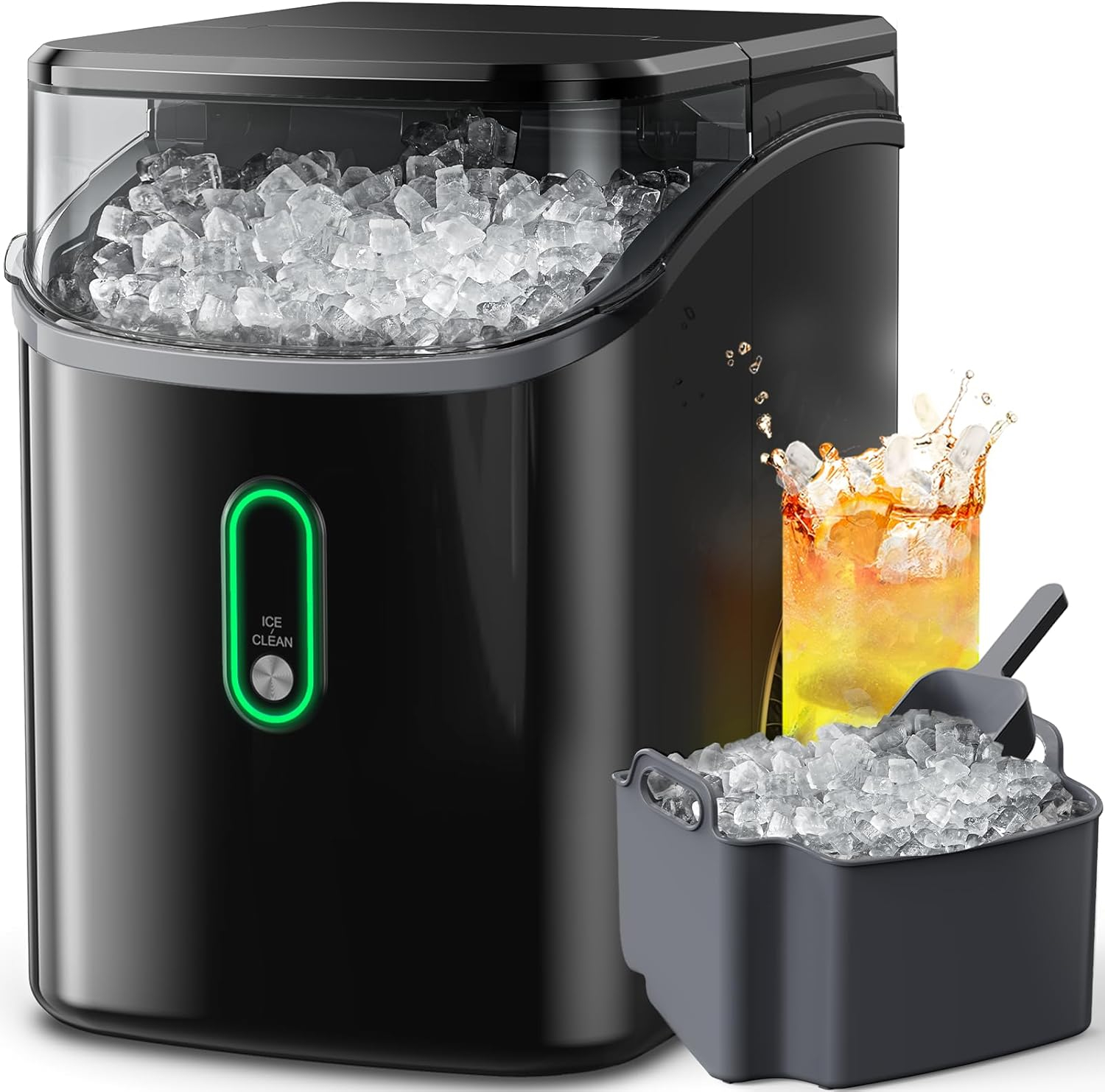 Silonn Nugget Ice Maker Countertop 33lbs