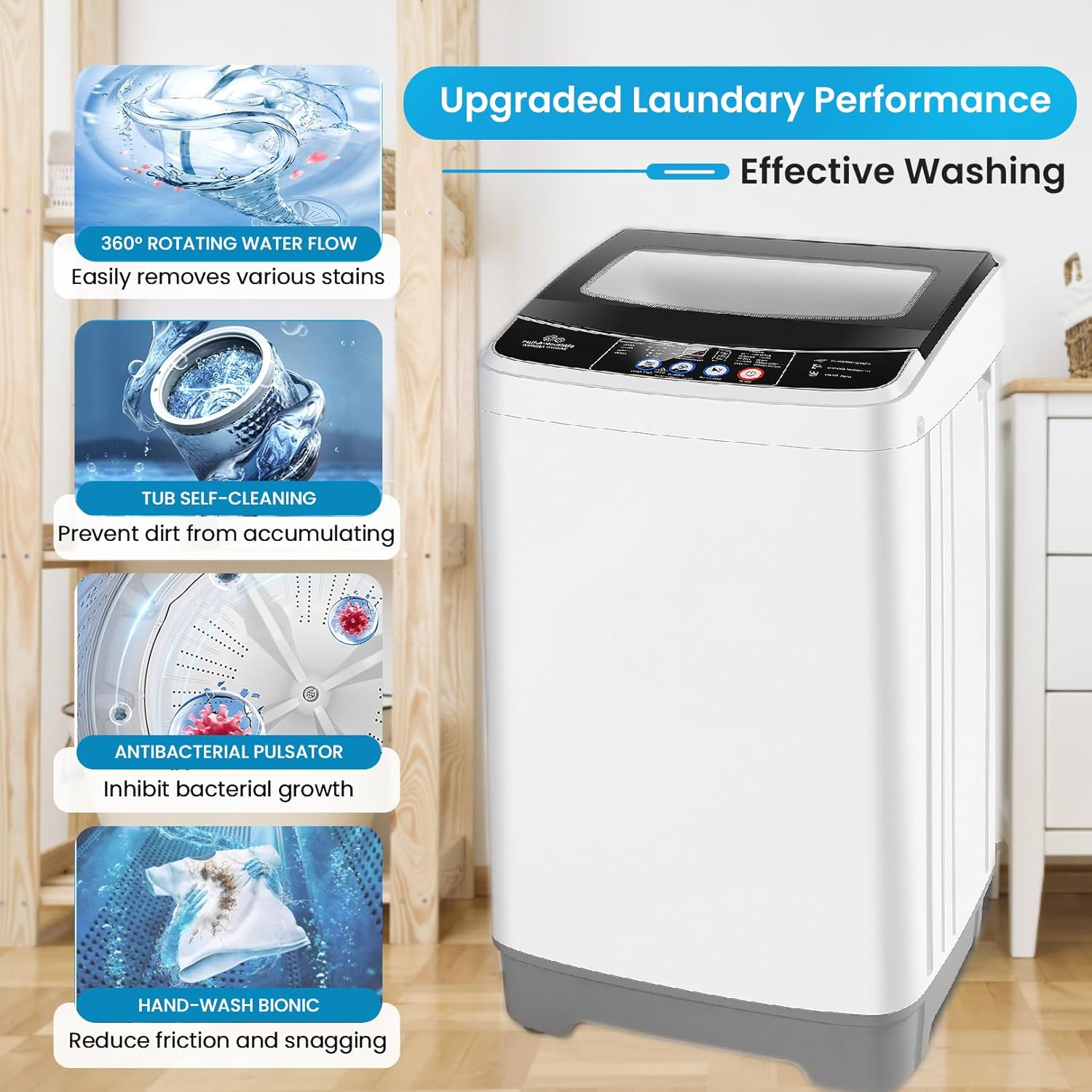 Nictemaw Portable Washing Machine 17.8Lbs - Image 3