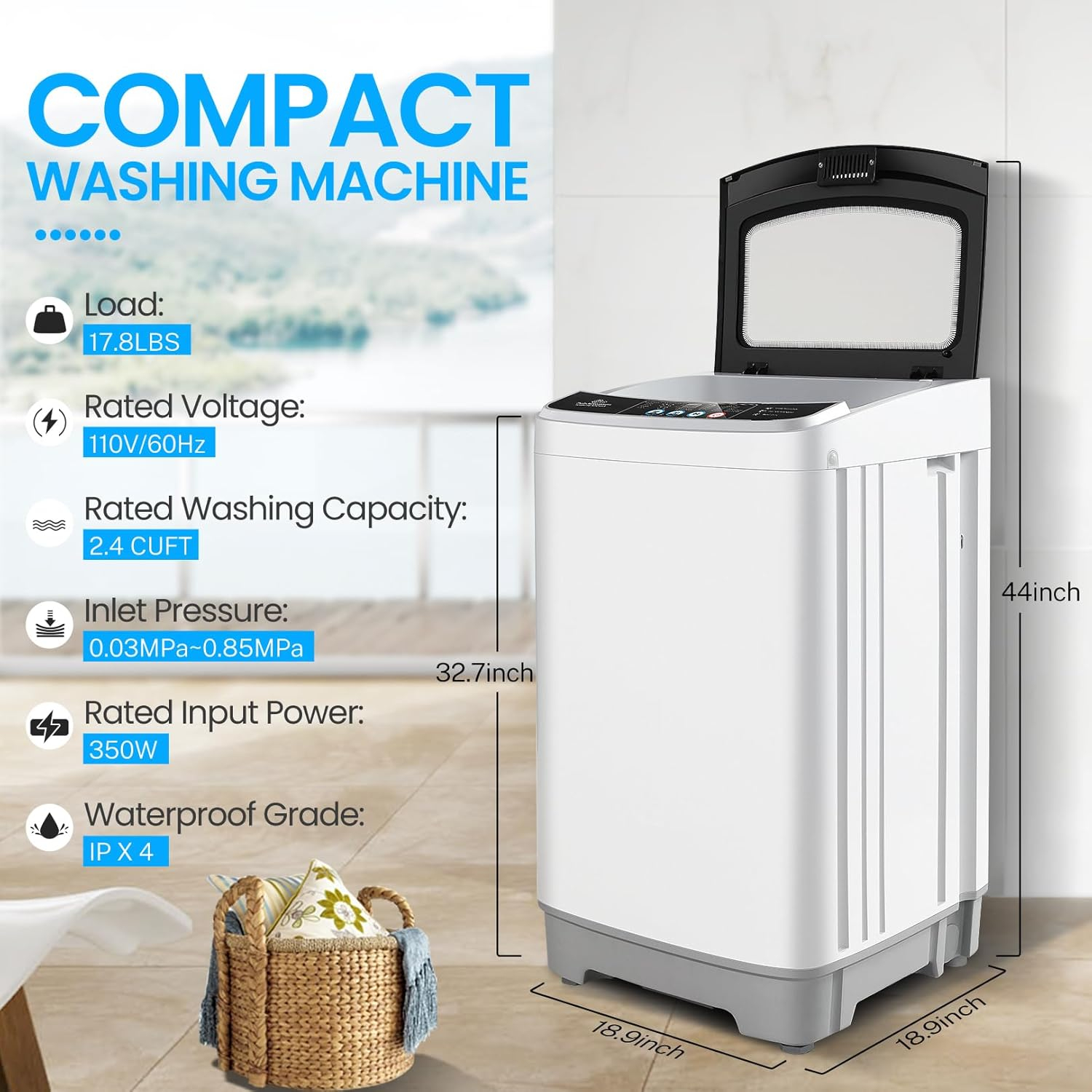 Nictemaw Portable Washing Machine 17.8Lbs - Image 7