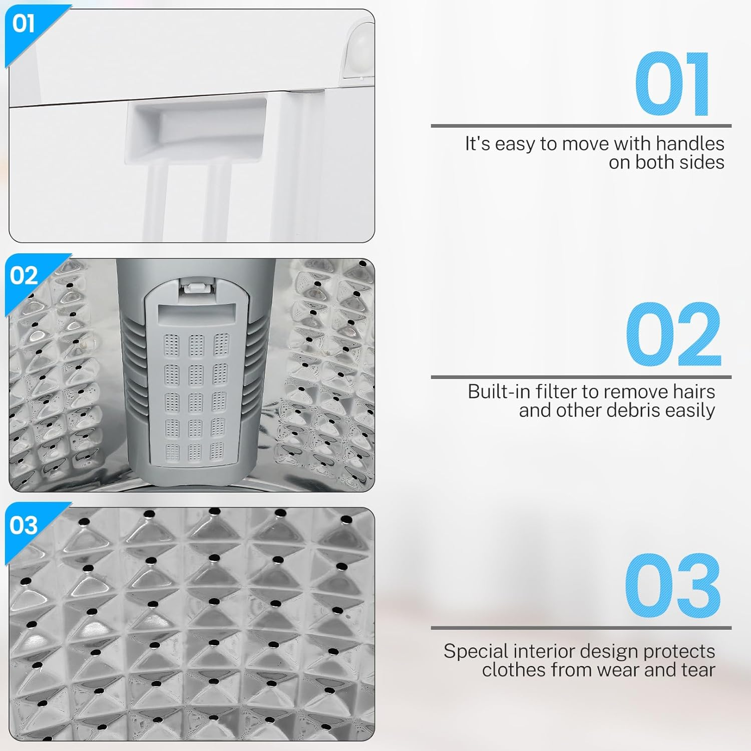 Nictemaw Portable Washing Machine 17.8Lbs - Image 8