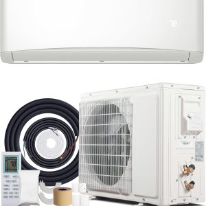 12000BTU Mini Split Air Conditioner& Heater, 17 SEER2 𝟏𝟏𝟓𝐕 Wall-Mounted AC Unit Cools Rooms up to 750 Sq. Ft, Energy Efficient Inverter AC with Heat Pump