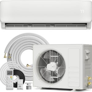 Mountman 12000 BTU Mini Split AC/Heating System,19 SEER2 110/120V Energy Efficient Ductless Inverter System,Cools Up to 750 Sq.Ft with Pre-Charged Condenser,Heat Pump & Installation Kits