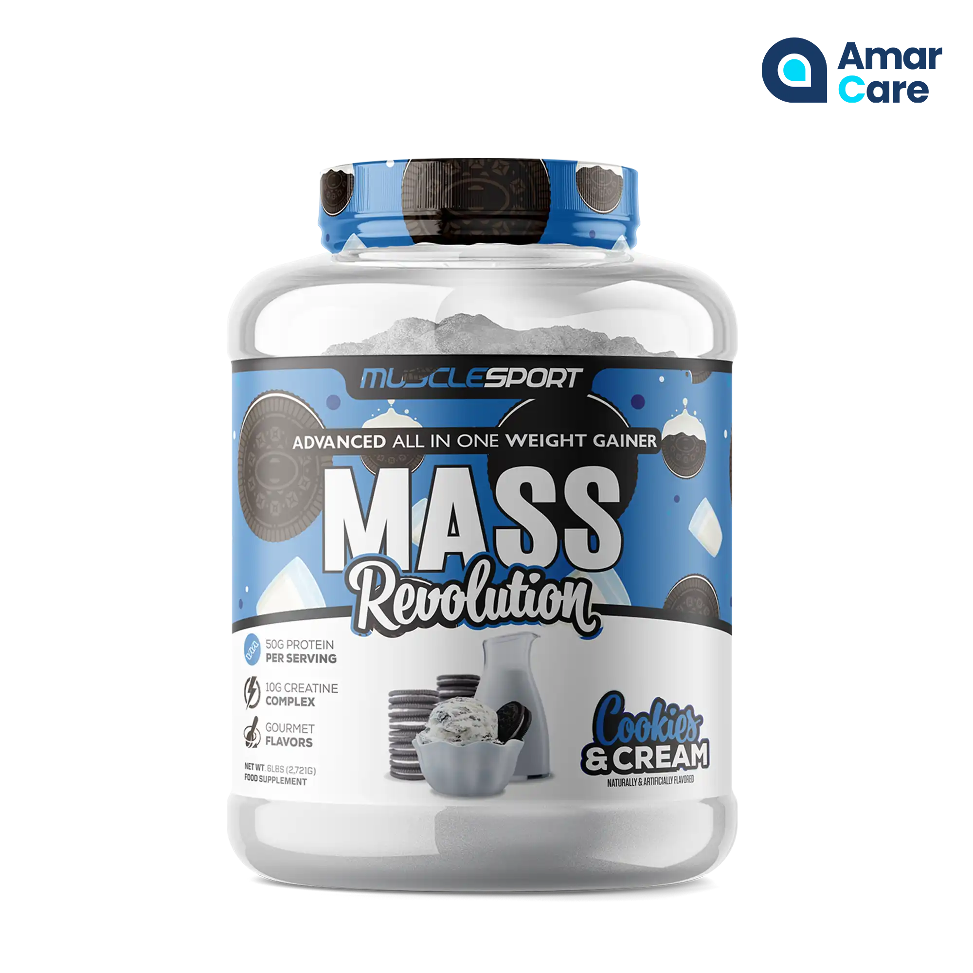 MuscleSport Mass Revolution - 6lb (2.72kg) - Cookies & Cream