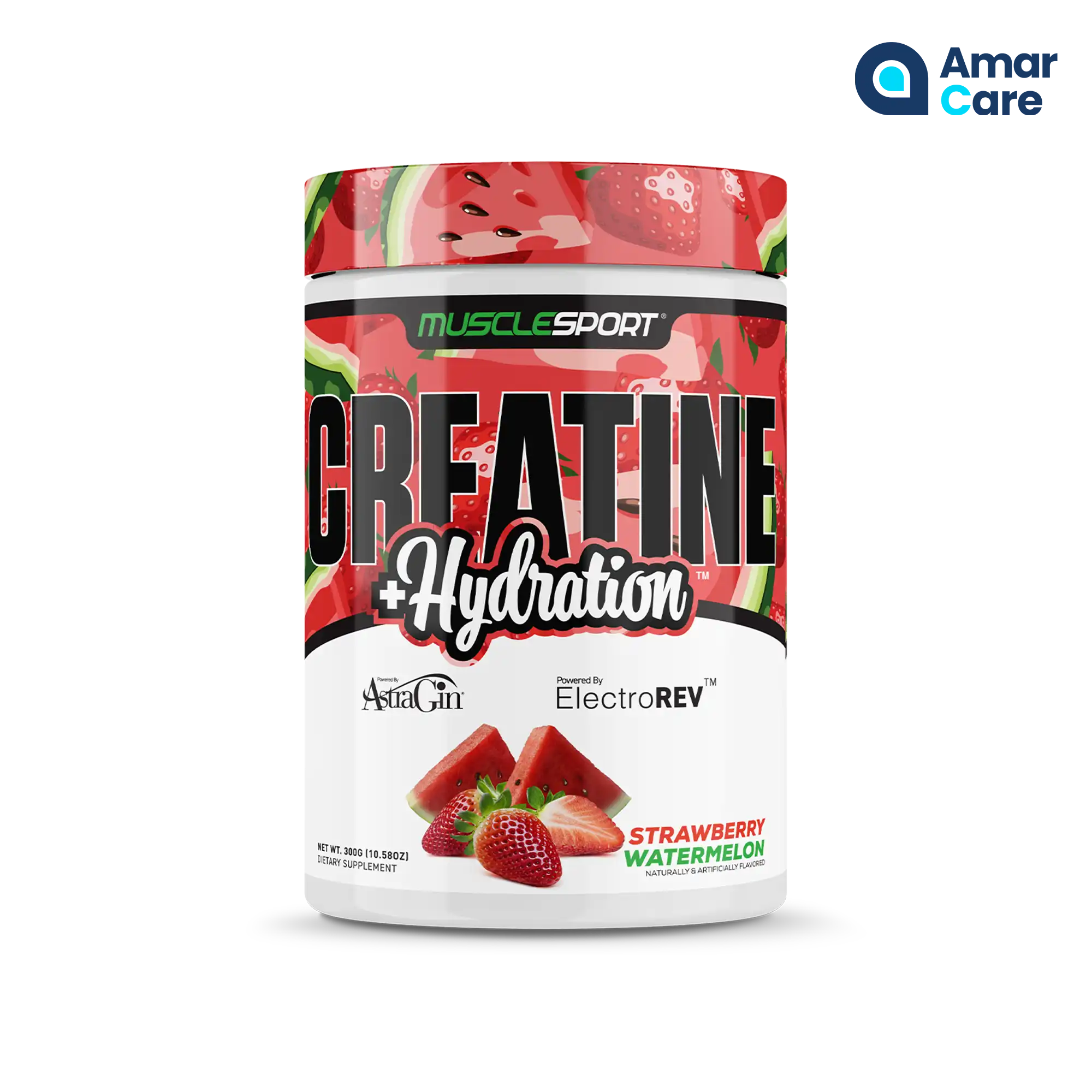 Musclesport Creatine + Hydration - 60 Serves - Strawberry Watermelon