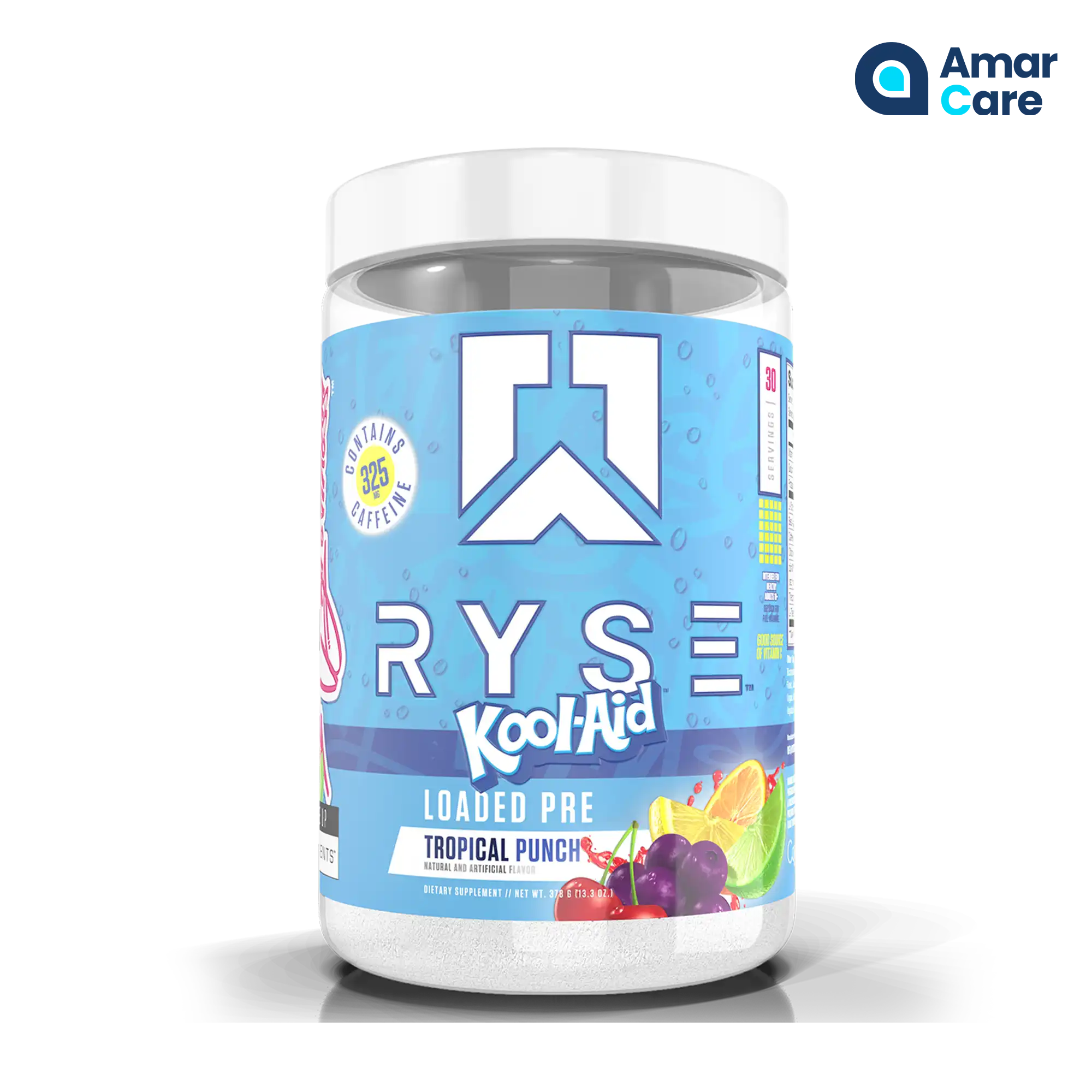RYSE Loaded Pre Workout - 30 Serves - Kool Aid Tropical Punch