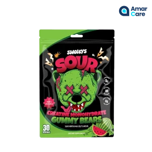 Swoleys Sour Creatine Gummy Bears - 30 Serves - Sour Watermelon