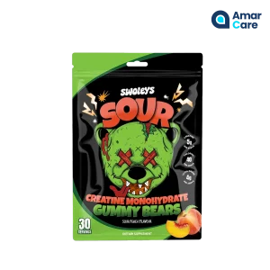 Swoleys Sour Creatine Gummy Bears - 30 Serves - Sour Peach