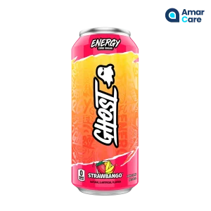 GHOST Energy Drink 12 Pack - 12 x 500ml - Strawbango