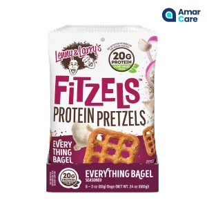 Lenny & Larrys Fitzels Protein Pretzels 8 x 85g - 8 x 85g - Everything Bagel