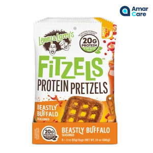 Lenny & Larrys Fitzels Protein Pretzels 8 x 85g - 8 x 85g - Beastly Buffalo