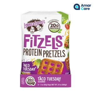 Lenny & Larrys Fitzels Protein Pretzels 8 x 85g - 8 x 85g - Taco Tuesday