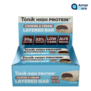 TONIC High Protein Bar 12 x 60g - 12 x 60g - Cookies & Cream