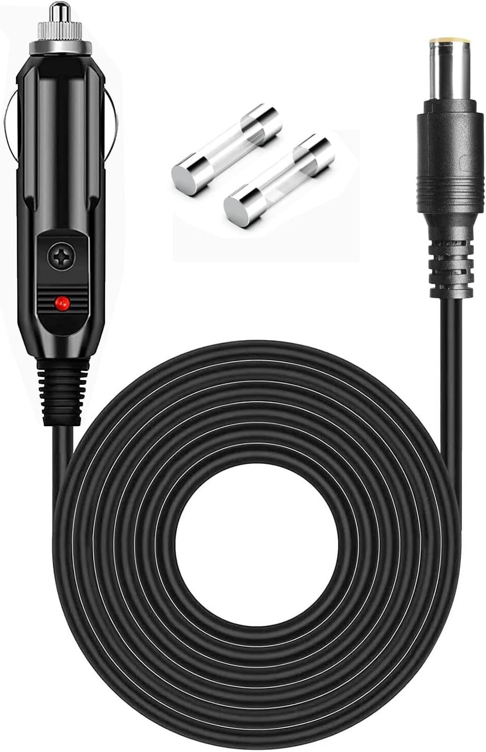 Car Charging Cable Compatible with BLUETTI AC180 / AC60 / B80 Portable Power Station Solar Generator BLUETTI X60 CPAP Battery Backup Charger 12V/24V Cigarette Lighter Plug 6.6Ft DC Power Cord