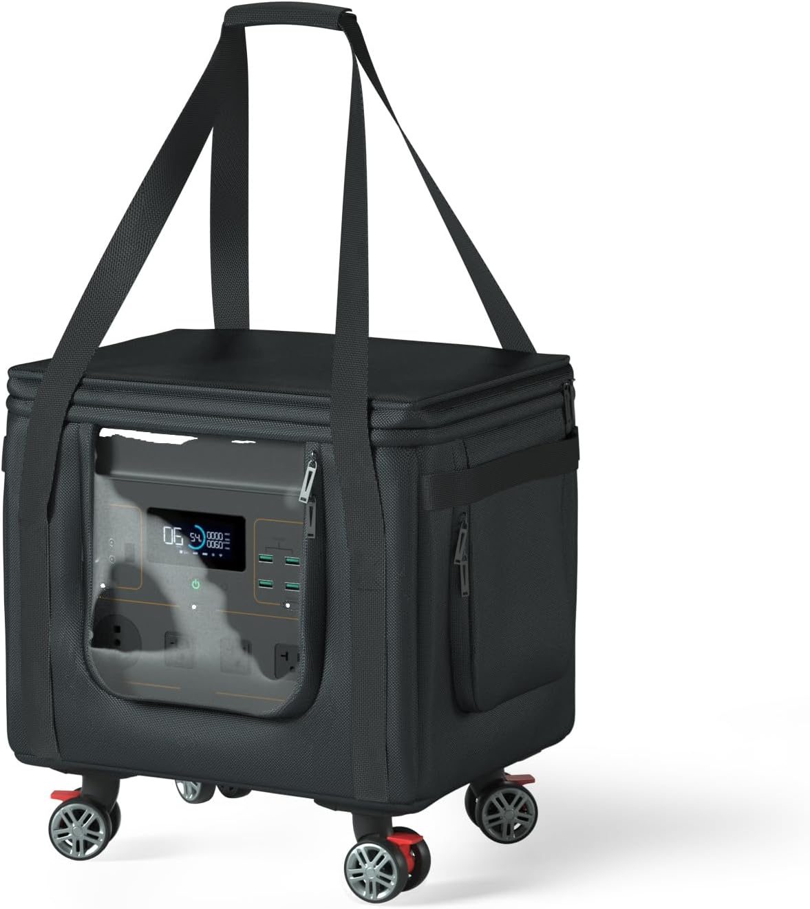 Power Station Carrying Bag,Easy to Carry,360°Universal Wheels, Waterproof&Dustproof, 15x13x12in Fit1200w-2000w, Dabsson/BLUETTI/FOSSIBOT/VTOMAN/Jackery,Travel, Camping, Parties,RV