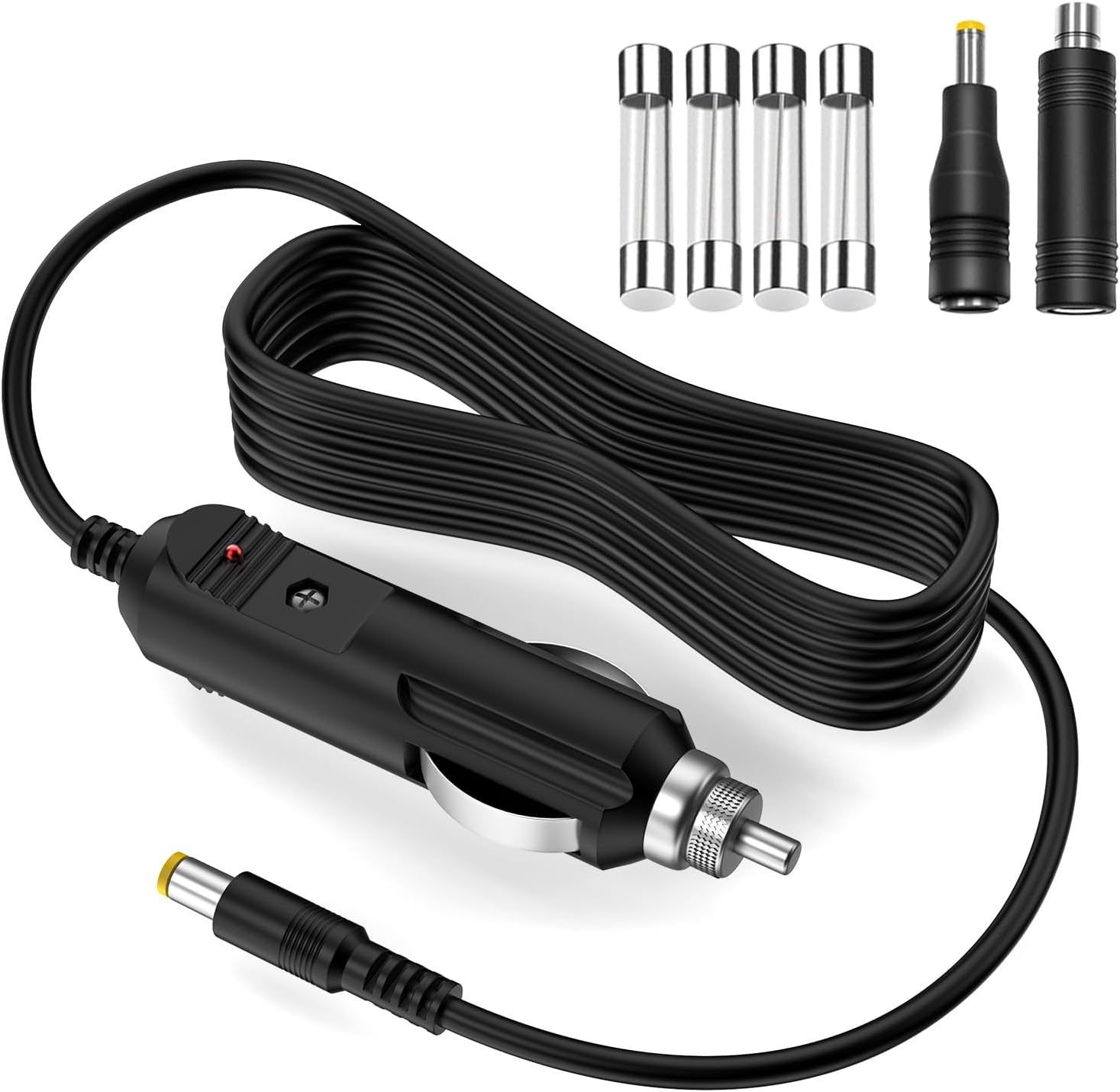 VHBW DC 8 mm Car Charger Compatible with BLUETTI Car Charging Cable EB3A EB70 EB70S Portable Power Station DC Adapter 10 Feet