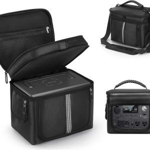 Carrying Case Compatible with BLUETTI Solar Generator EB3A 268Wh, Storage Bag for Portable Power Station and Cables, with Quick-Access and Ventilation Design