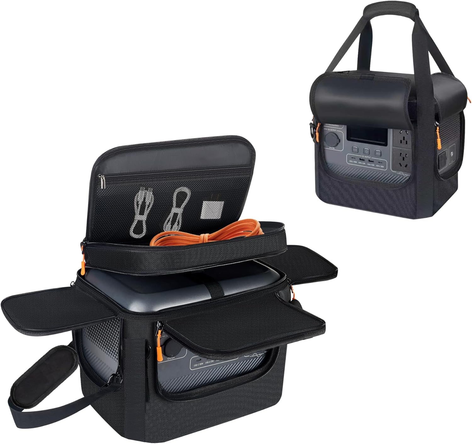 Portable Carrying Bag Compatible with BLUETTI Elite 100 V2/AC70/AC70P& Jackery Explorer 1000 V2，Power Station Storage Case for Accessories & Solar Generator，Adjustable Shoulder Strap（Only Bag）
