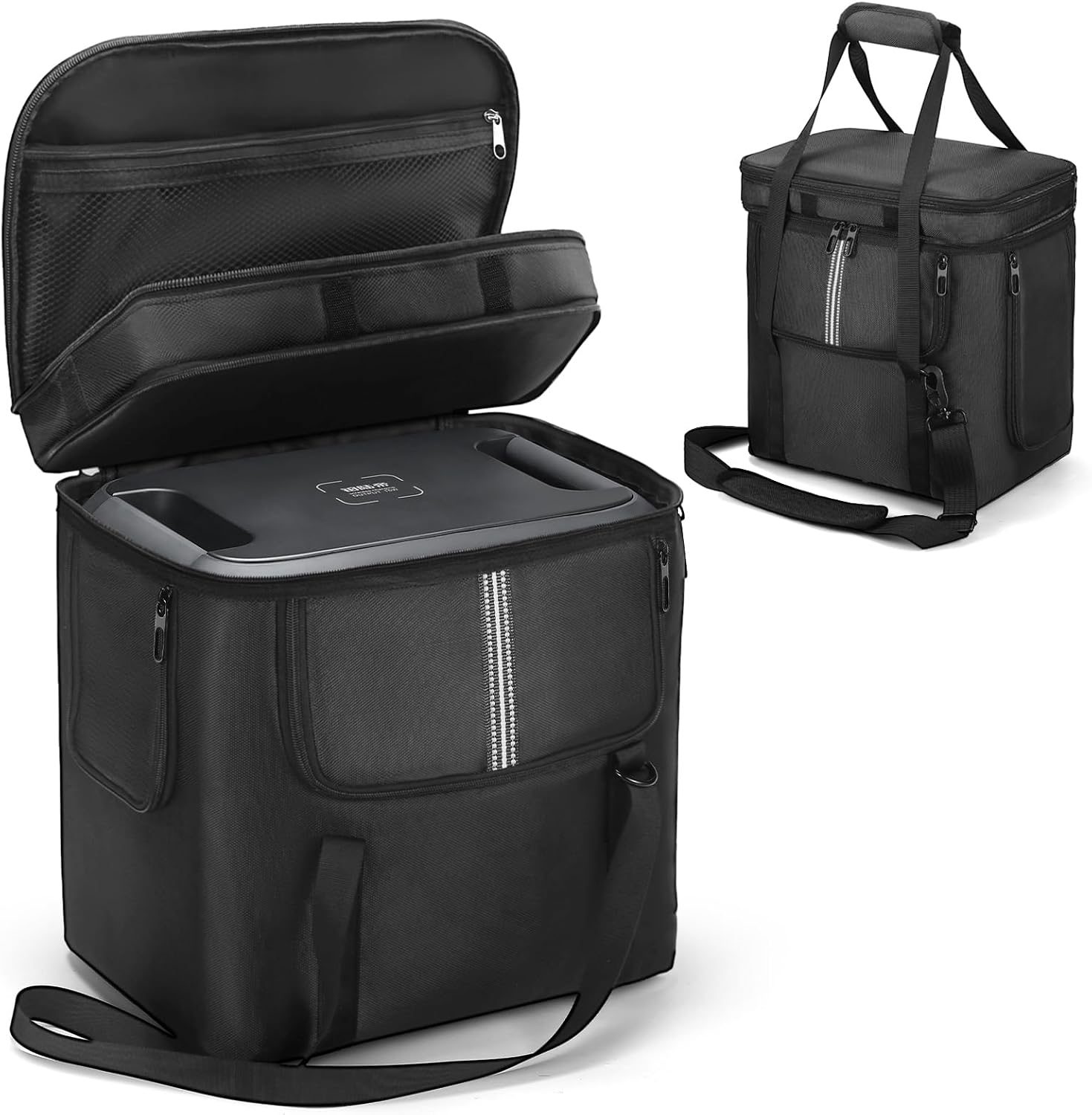 Portable Power Station Carrying Case Bag Compatible with BLUETTI AC180 Portable Power Station, Protective Storage Bag with Accessory Pockets and Shoulder Strap