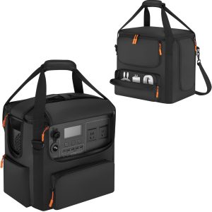 Carrying Case Compatible with BLUETTI AC180, Power Station Travel Bag Padded for AC180 with Multi-pockets, Protective Cover Storage Bag with Shoulder Strap & Handle Compatible with BLUETTI AC180