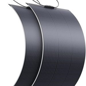 BLUETTI 2 100W Flexible Solar Panels for RVSolar 48V System, 23.4% High Efficiency, 240° Bendable, IP67 Solar Panel for RVs, Camping, Marine, Curved Surfaces