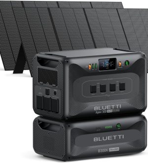 BLUETTI Apex 300 Solar Generator & B300K with 2 350W Solar Panels, 5529.6Wh LFP Battery Backup with 6 3840W AC Outlets (7680W Surge), 120V/240V Dual Voltage, Ideal for Off-Grid Living