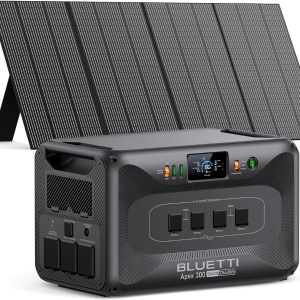 BLUETTI Apex 300 Solar Generator with 350W Solar Panel, 2764.8Wh LFP Battery Backup with 6 3840W AC Outlets (7680W Surge), 120V/240V Dual Voltage, Ideal for Camping and Off-Grid Living